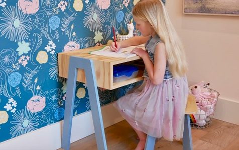 Child Desk and Stool from One Sheet of Plywood