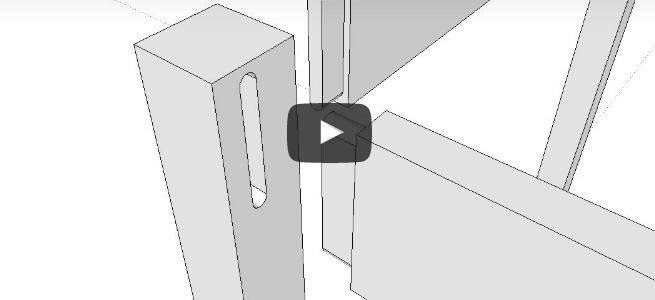 Sketchup: Mortise and tenon joinery