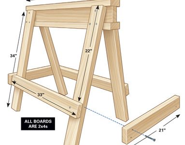 Build a pair of Sturdy Sawhorses for Your Shop
