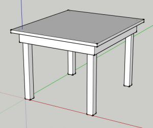 SketchUp: Drawing a table