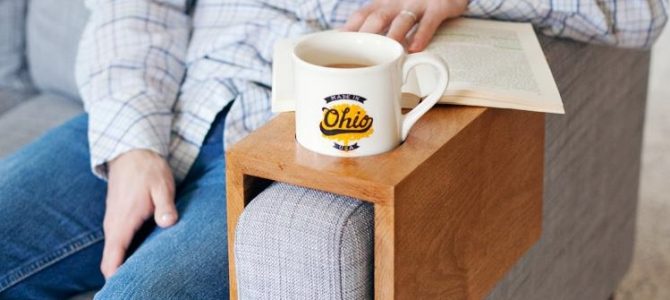 Wooden Sofa Sleeve with Cup Holder